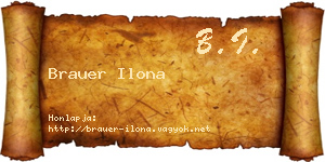 Brauer Ilona névjegykártya