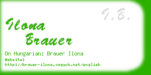 ilona brauer business card